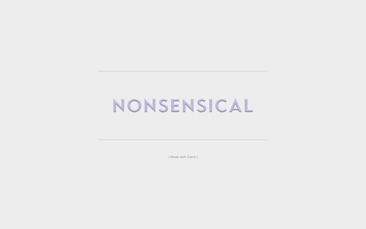 Carrd profile picture for @nonsensical